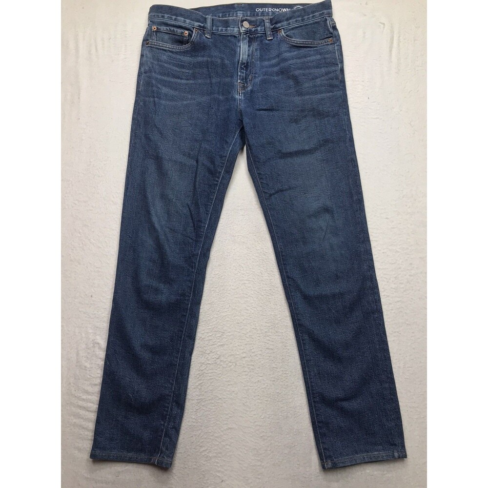OUTERKNOWN Ambassador Jean Men 36x32 (34/32 tag) Slim Fit Whiskered Stretch SEA